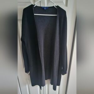 Women's Black Open Front Cardigan